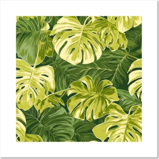 variegated monstera pattern Posters and Art